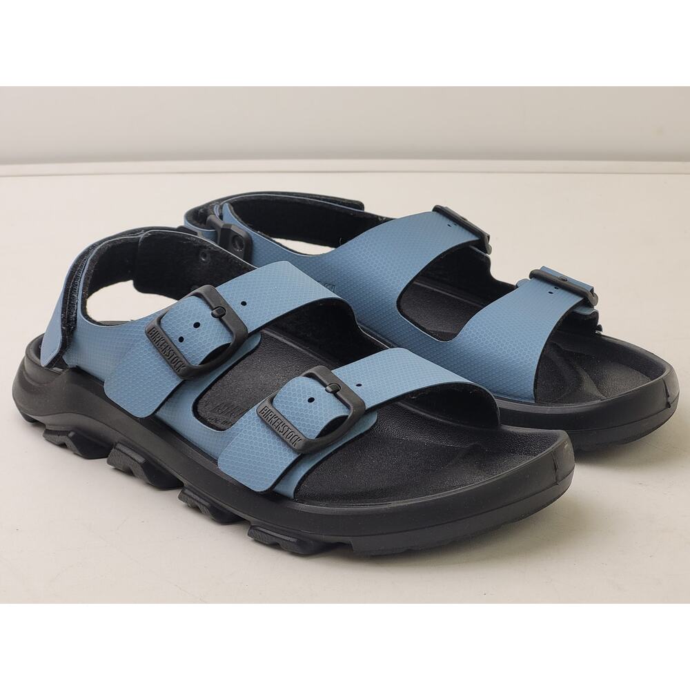 Birkenstock Blue and Black Two-Strap Trail Sandals